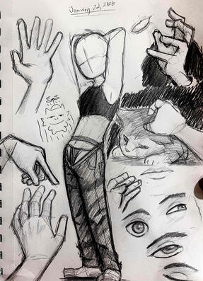 New Year's Day sketching